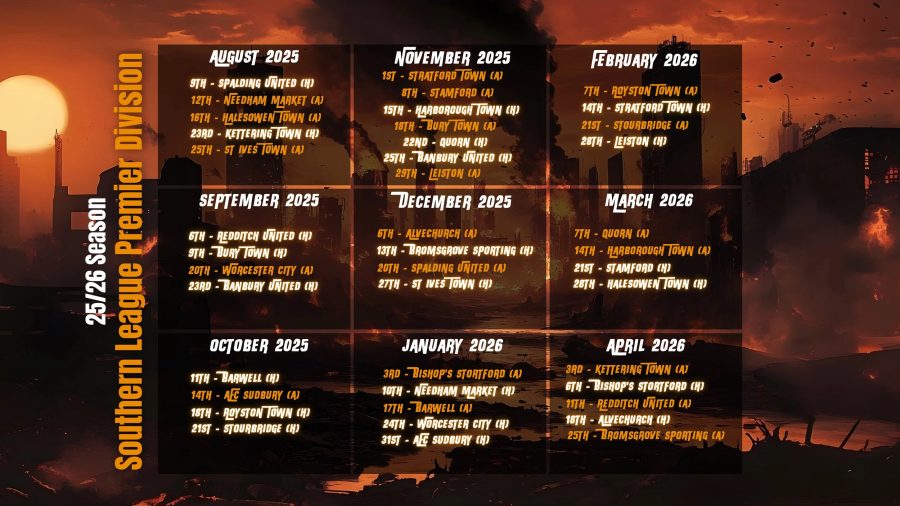 Real Bedford’s 2025/26 Southern League Premier Central Fixtures Revealed