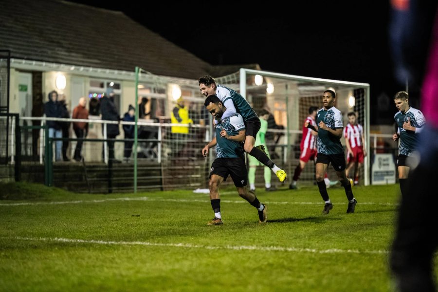 real bedford book their spot in the COUNTY cup semi-finals after a tough battle against leighton town