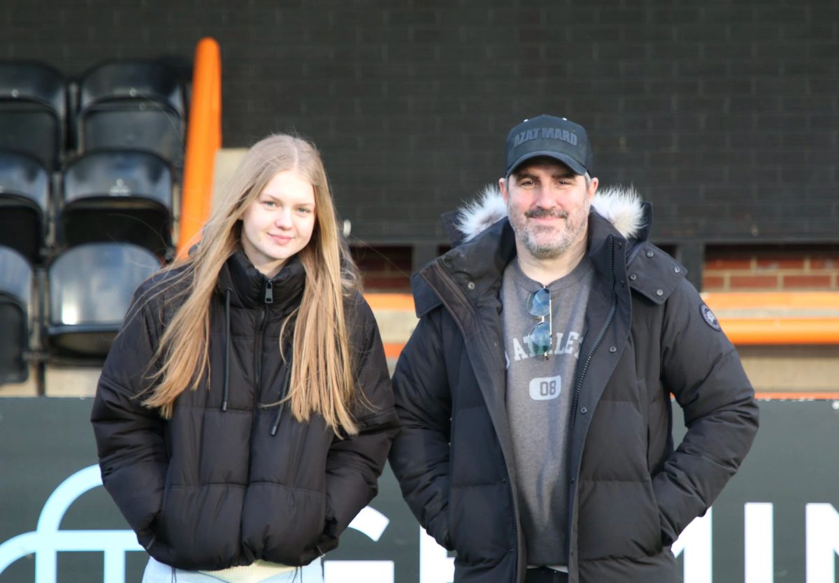    Peter McCormack alongside local swimming star, Eloise Cole.   